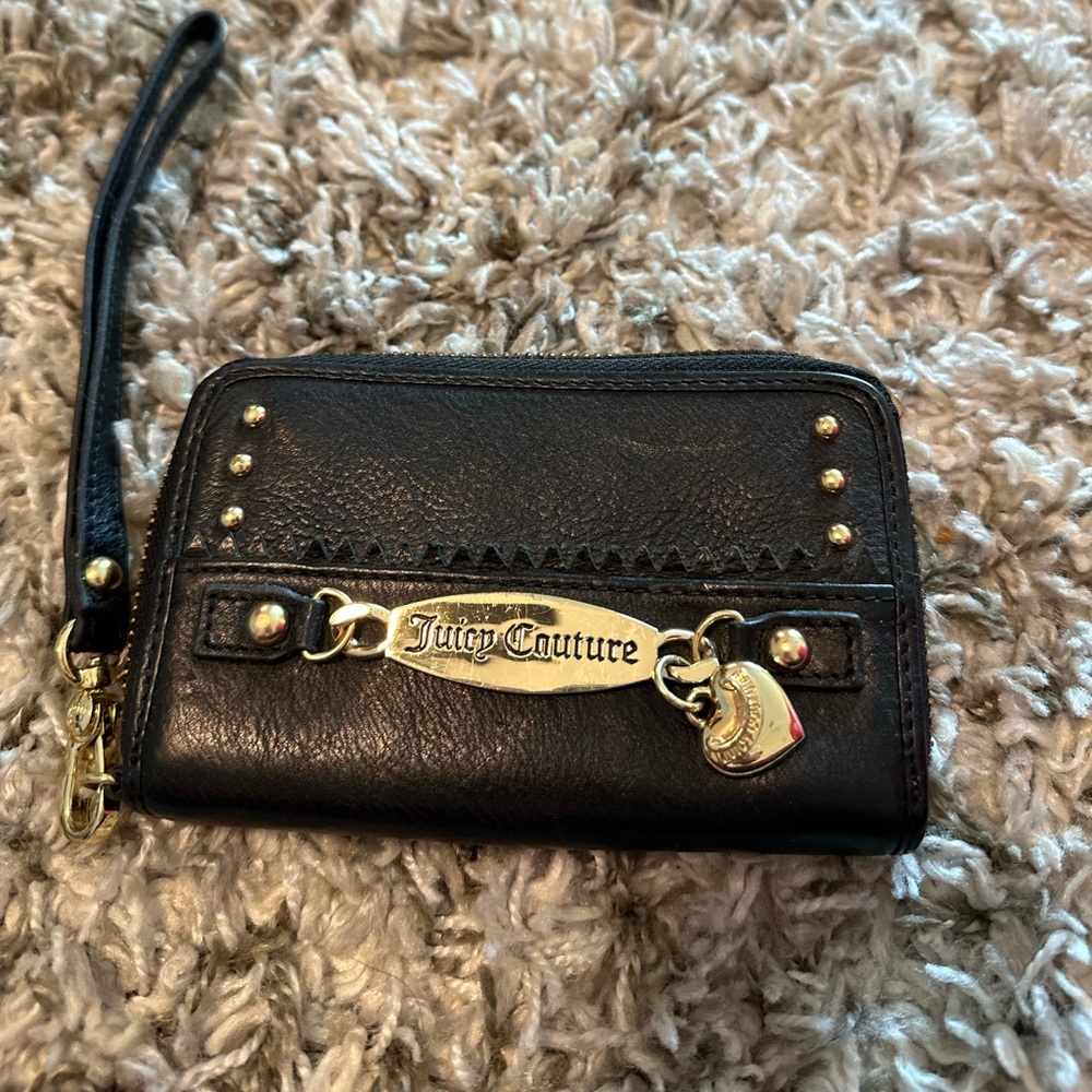 Juicy couture black leather wallet